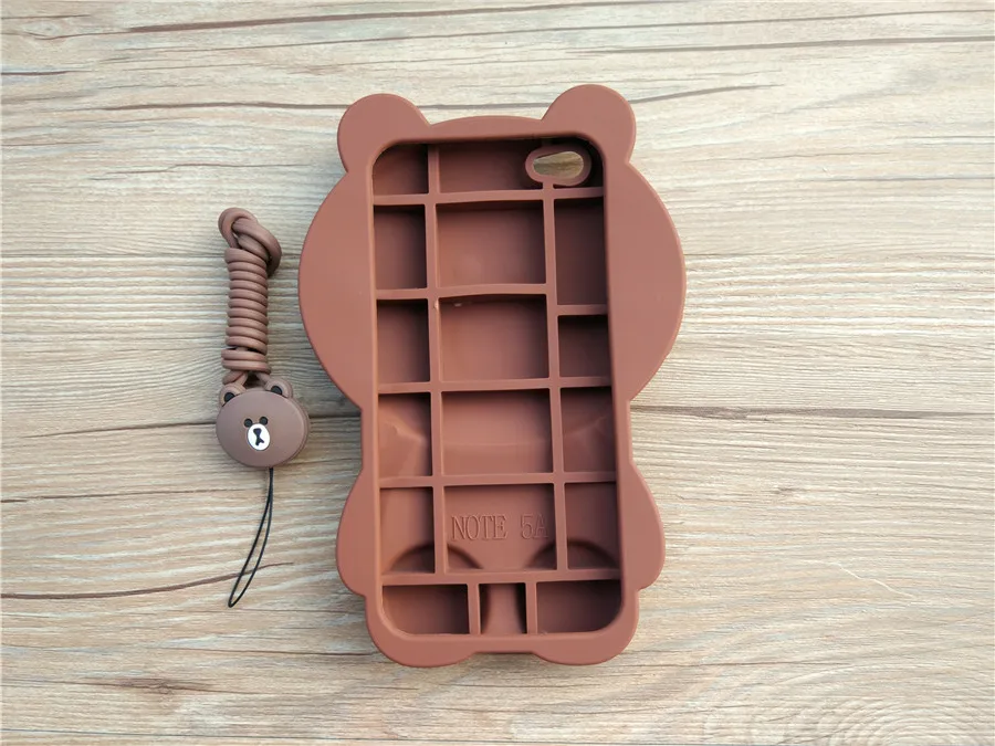 Cute Cartoon 3D Bear Phone Case for Xiaomi Redmi Note 5A Soft Silicone Rubber Cover for Redmi Note 5A/ Redmi Y1 Lite (India)