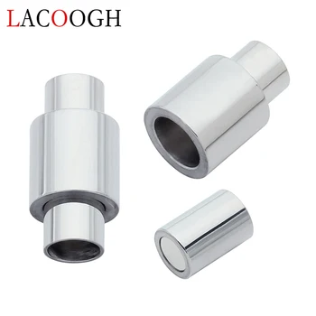 

2pcs Stainless Steel Silver Strong Magnetic Clasps Fit 2 3 4 5 6 7 8mm Round Leather Cord for DIY Jewelry Making Connectors