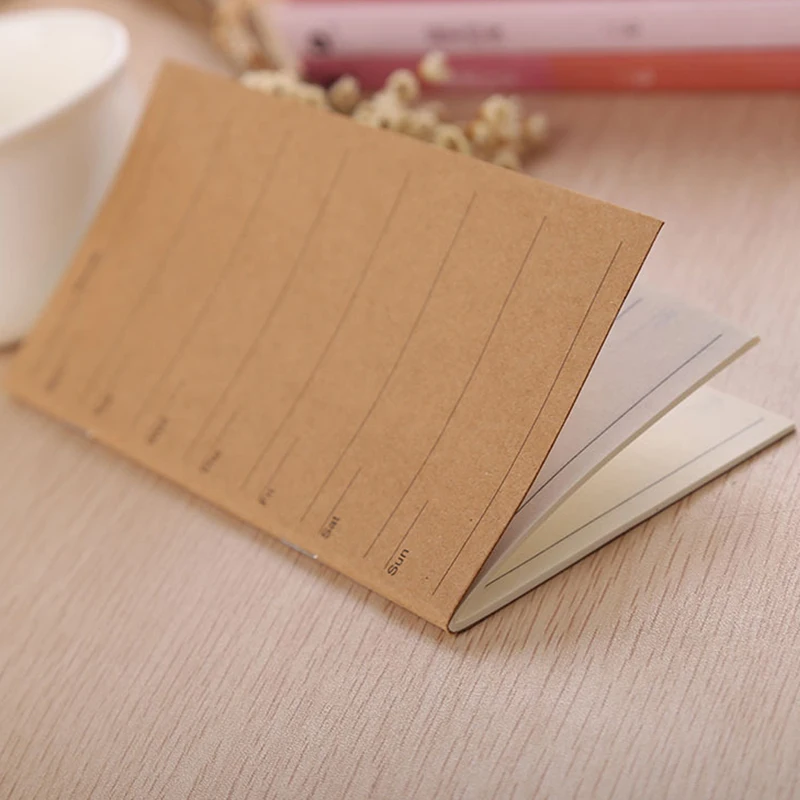 

1 PC Vintage Notebook Weekly Plan Diary Planner Notepad for Kids Office School Supplies Gift Stationery
