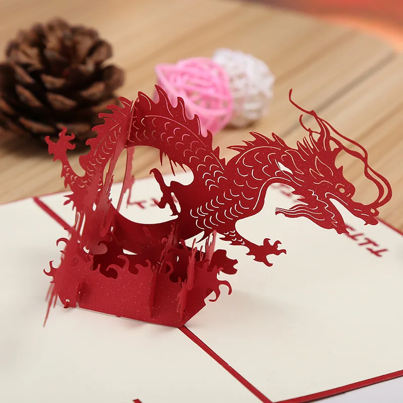 Manufacturers direct sales joy China Dragon 3D stereo creative greeting