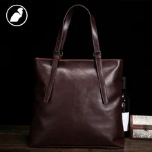 ETONWEAG New 2017 men brands business style luxury document shoulder bags cow leather brown zipper laptop fashion handbags
