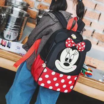 

New Baby Cartoon Minnie Mickey School Bags For Girls Kindergarten Preschool Backpacks Boys Bags Kids Satchel Toddler Snacks Bag