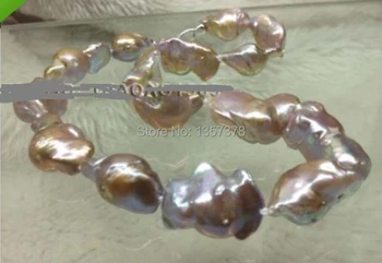 

shitou 004061 Huge 14-20mm Baroque Nucleated Pearl Necklace