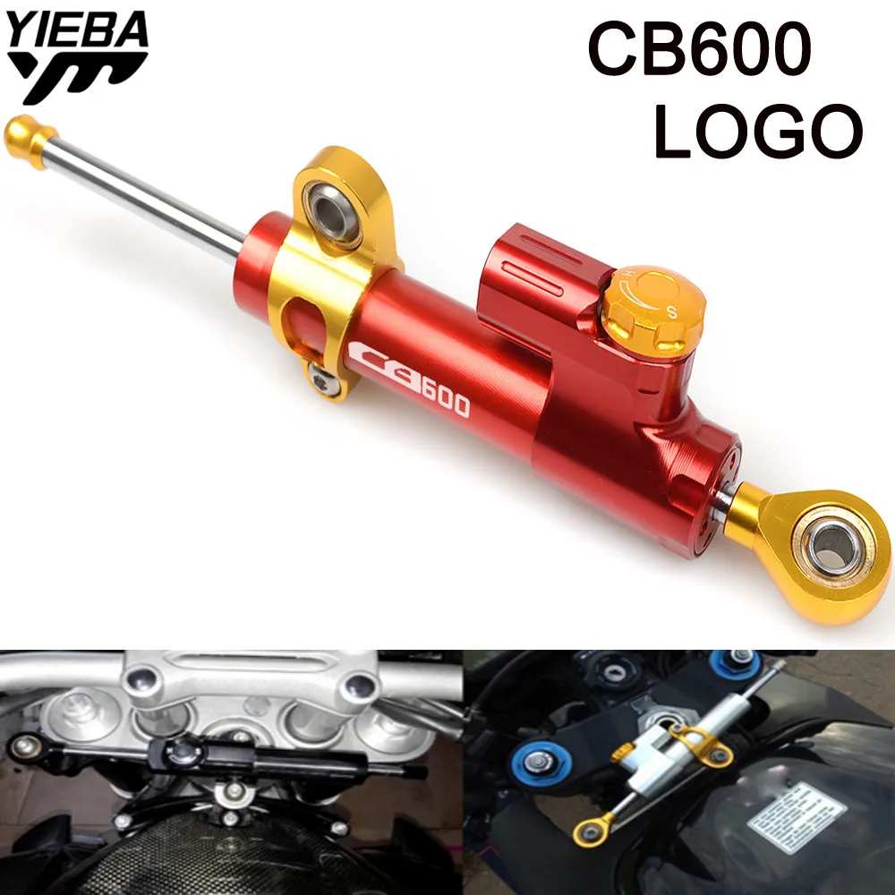 For HONDA CB600 CB 600 CB600 HORNET CB600F With CB600 LOGO Universal Motorcycle CNC Steering Dampers Stabilizer Safety Control