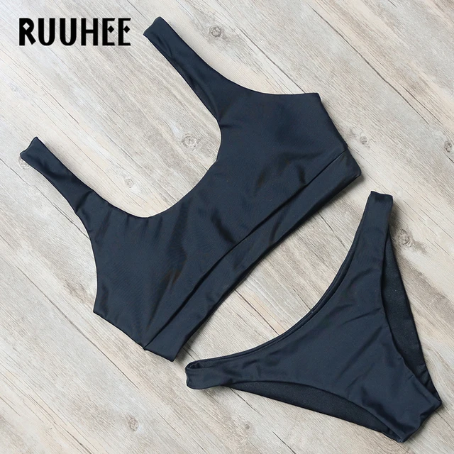Best Offers RUUHEE Bikini Swimwear Women Swimsuit 2017 Bikini Set Sport Top Bathing Suit Brazilian Beachwear Push Up Maillot De Bain Femme