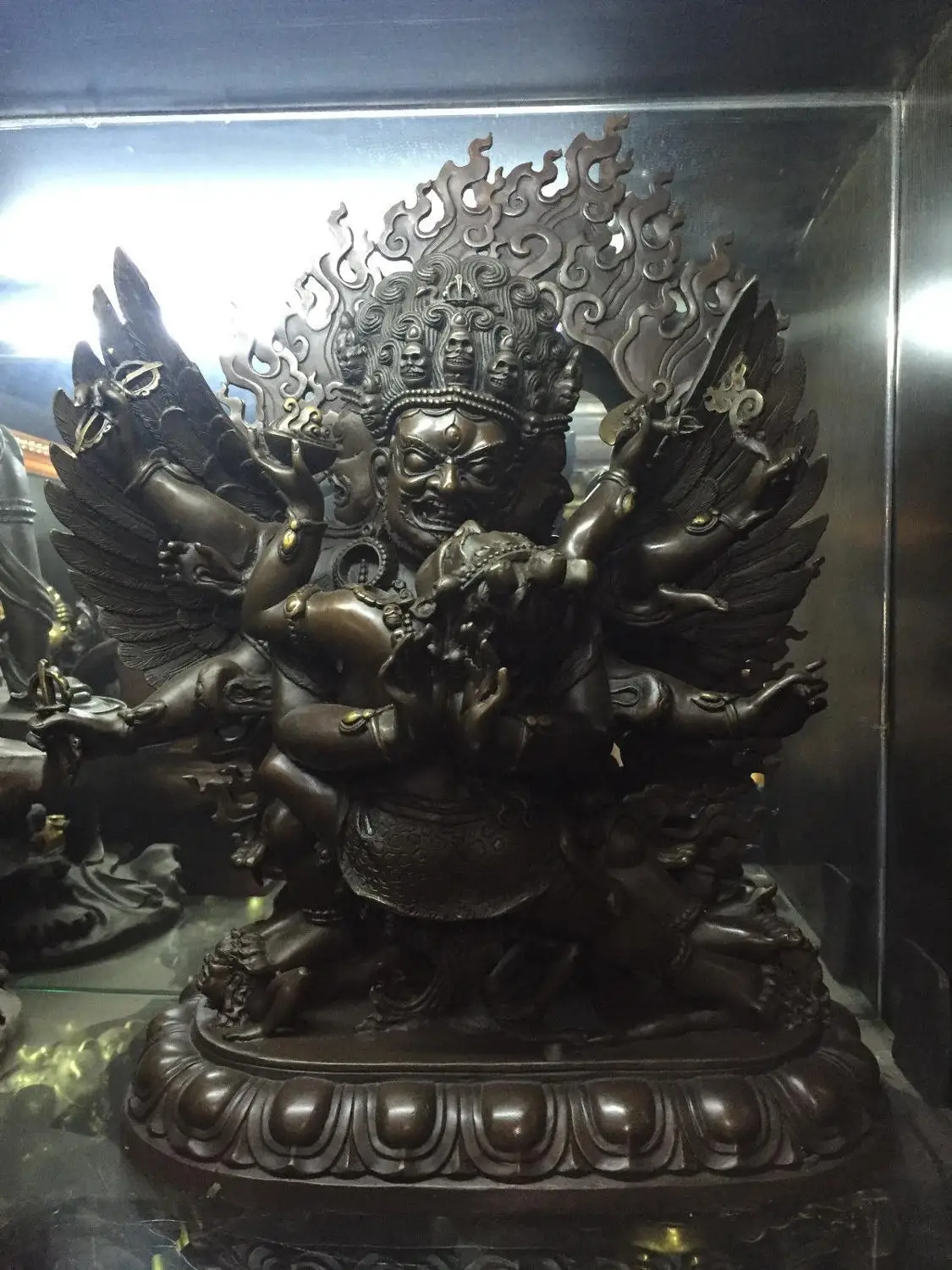 

SD 18'' China Tibet Dojre Phurba Vajrakila Buddha Yab-yum Bronze Statue