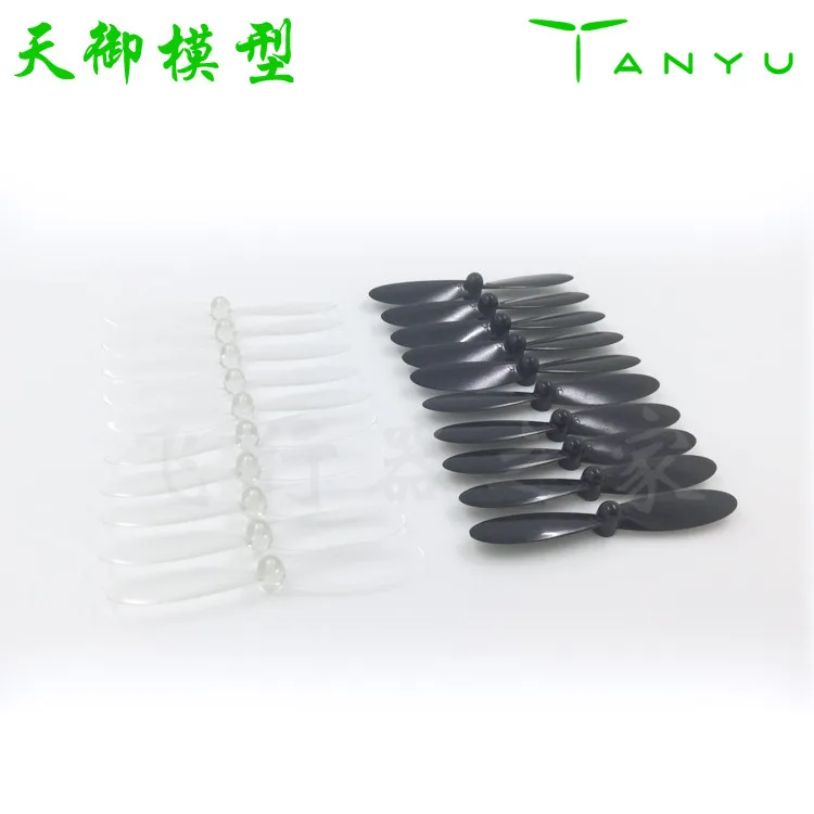 

20pcs Transparent Clear And Black propeller for Hubsan X4 H107L H107C H107D H107C PLUS H107D PLUS quadcopter H202E