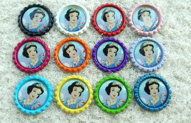 wlesale 1111pcs 11 " (11mm) Snow White princess Flattened Bottle ...