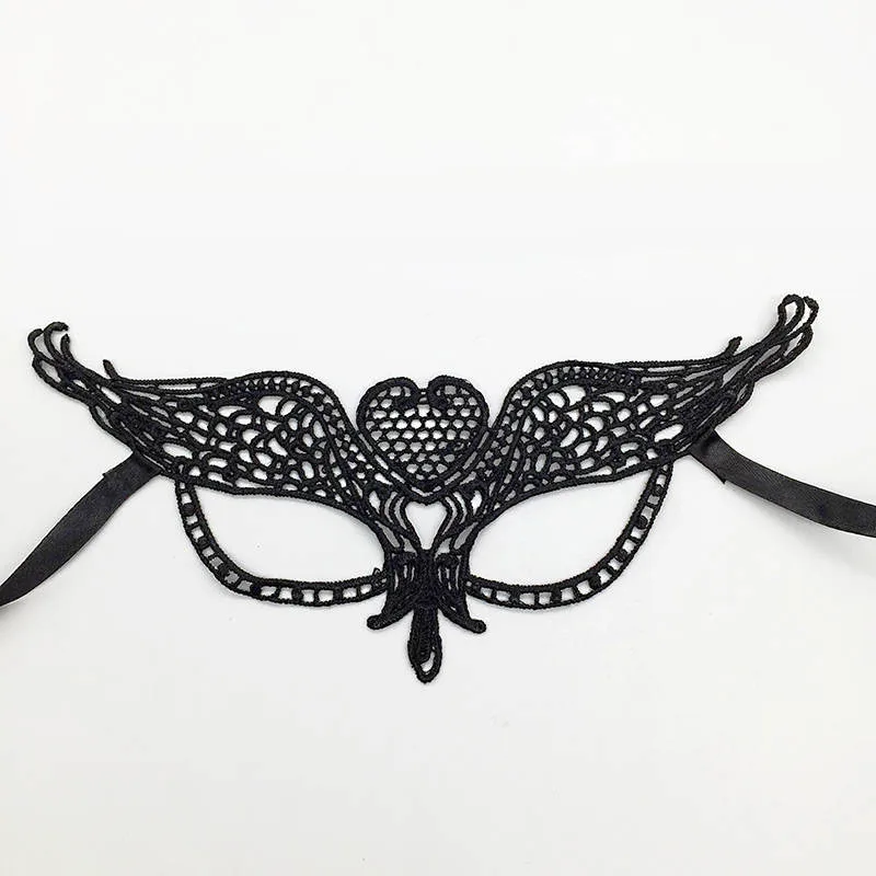 Черная Сексуальная кружевная Маскарадная маска для карнавала, Хэллоуина, маскарада на половину лица, маски для вечеринки, праздничные принадлежности для вечеринки#30 - Цвет: PM006