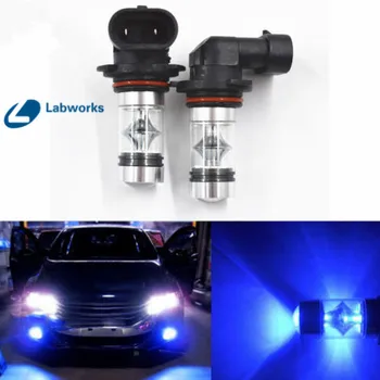 

New 2x 9006 HB4 100W 2323 LED 10000K Blue Projector Fog Driving Light Bulbs fast shipping