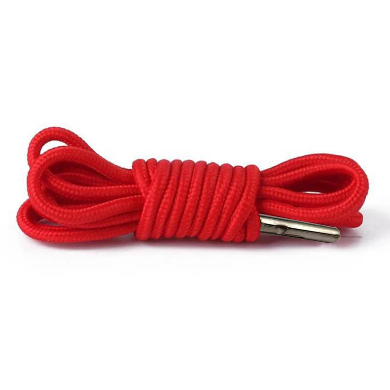 1 Pair Thick Round Lace Tooling Boots Mens Womens Climbing Sports Shoes High Outdoor Basketball Rope Shoes High-grade Metal Head