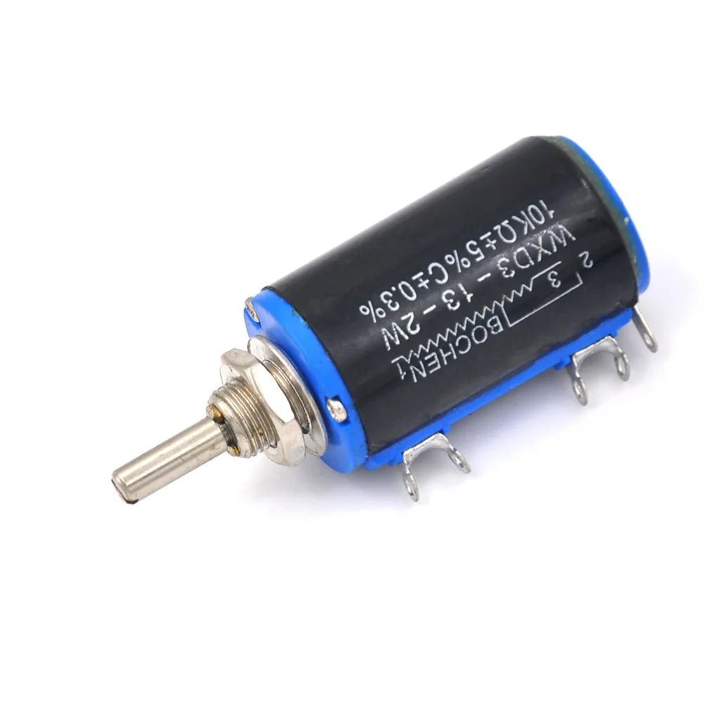 

1pcs WXD3-13-2W 10K Ohm Multi-Turn Wirewound Potentiometer Precision Multi Circle Potentiometer Sliding Rheostat