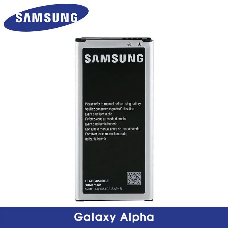 Оригинальная батарея Samsung Galaxy Alpha G850 G850F G850A G850W G850S G850K G850L G8508S G8509V 1860 мА/ч EB-BG850BBE с NFC |