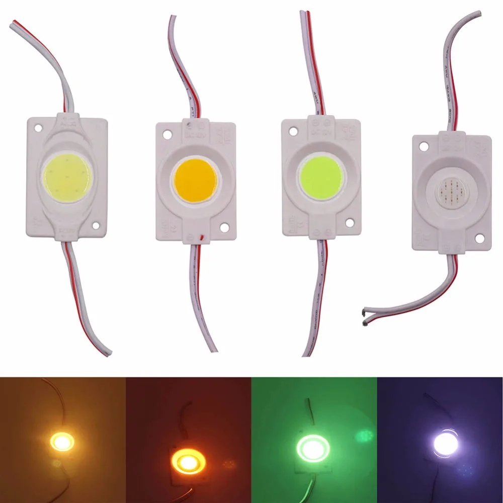LED Light LED Strip Light LED Modules LED Module 1Pc 2.4W Ultra Bright COB LED Module light Pure/Warm White Strip Light Lamp Bead Chip diy DC 12V lighting Waterproof