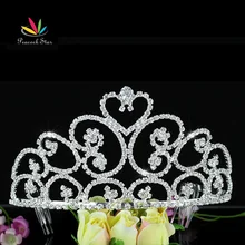 Павлин звезда подружки невесты,, высокое сердце, Театрализованное красоты, диадема, использование австрийского хрусталя CT1582