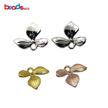 

Beadsnice 925 solid sterling silver triple flower connectors wholesale Pure silver findings 2pcs per lot