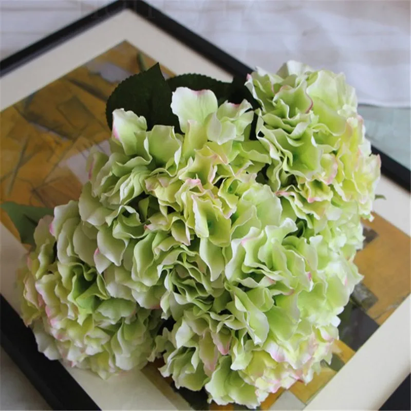 

Green Hydrangea Beautiful Artificial Flower Bunch Bouquet Home Wedding Decor 48CM