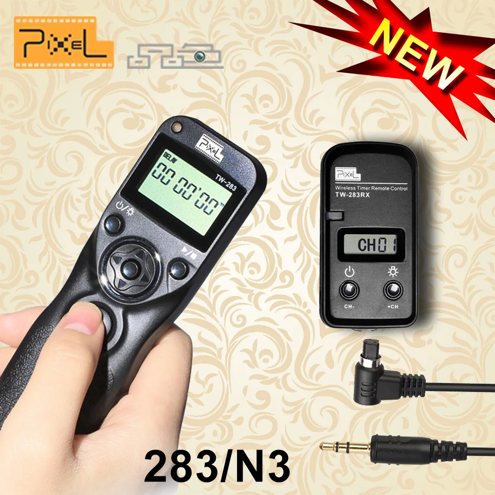 Pixel TW-283 N3 Wireless LCD Timer Remote Control Shutter Release Single shot continuous shooting For Canon 5d mark ii 7D 1D 6D |