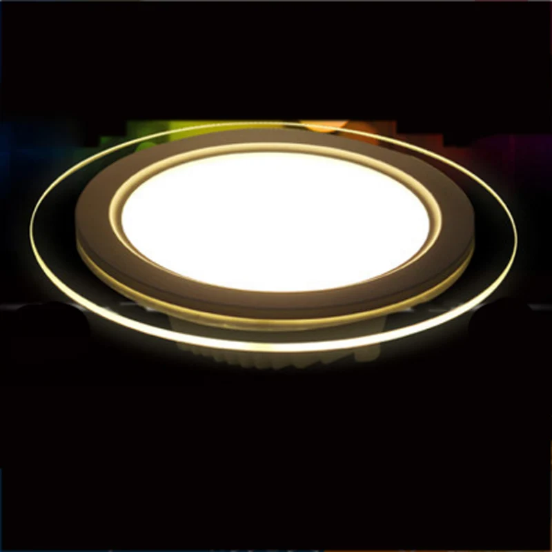 

6W 12W 18W LED Panel Downlight Round Glass Panel Lights Ceiling Recessed Lamps For Home Hotel Lighting AC110V AC220V