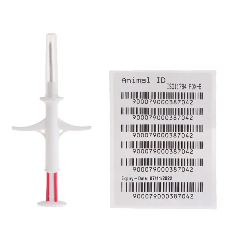 

Pet ID Microchip Tool 1.4x8mm ISO11784/5 FDX-B HDX Animal Tag Injector IP67 Dog Cat pets ISO Kit Pet Shop Dog Acessorios