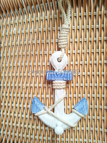 Средиземноморский Декор якорь Ретро стиль деревянные крючки для полотенец Настенная вешалка в качестве украшения