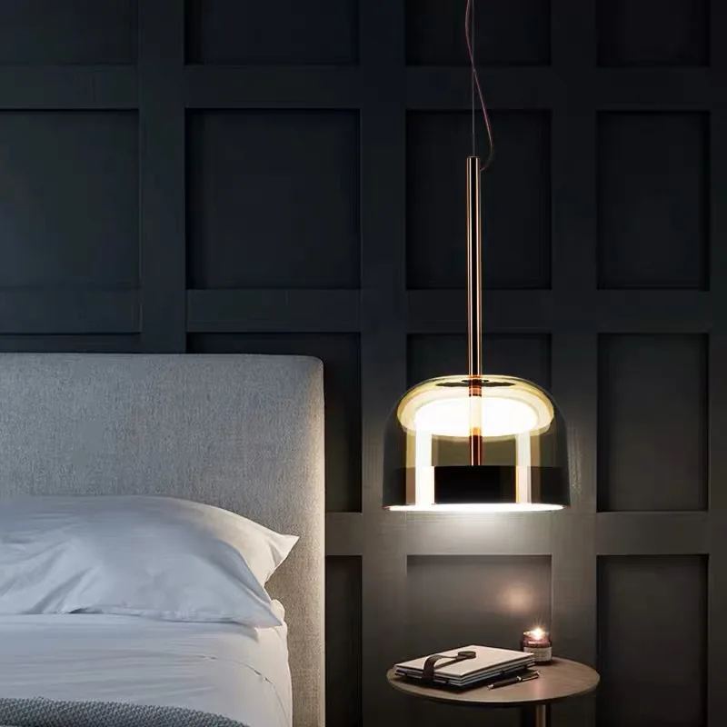 

Post Modern Luxury Foyer Simple LED Pendant Lights Bedroom Bedside Dining Room Hanging Lights Cord Suspension Nordic Loft Deco