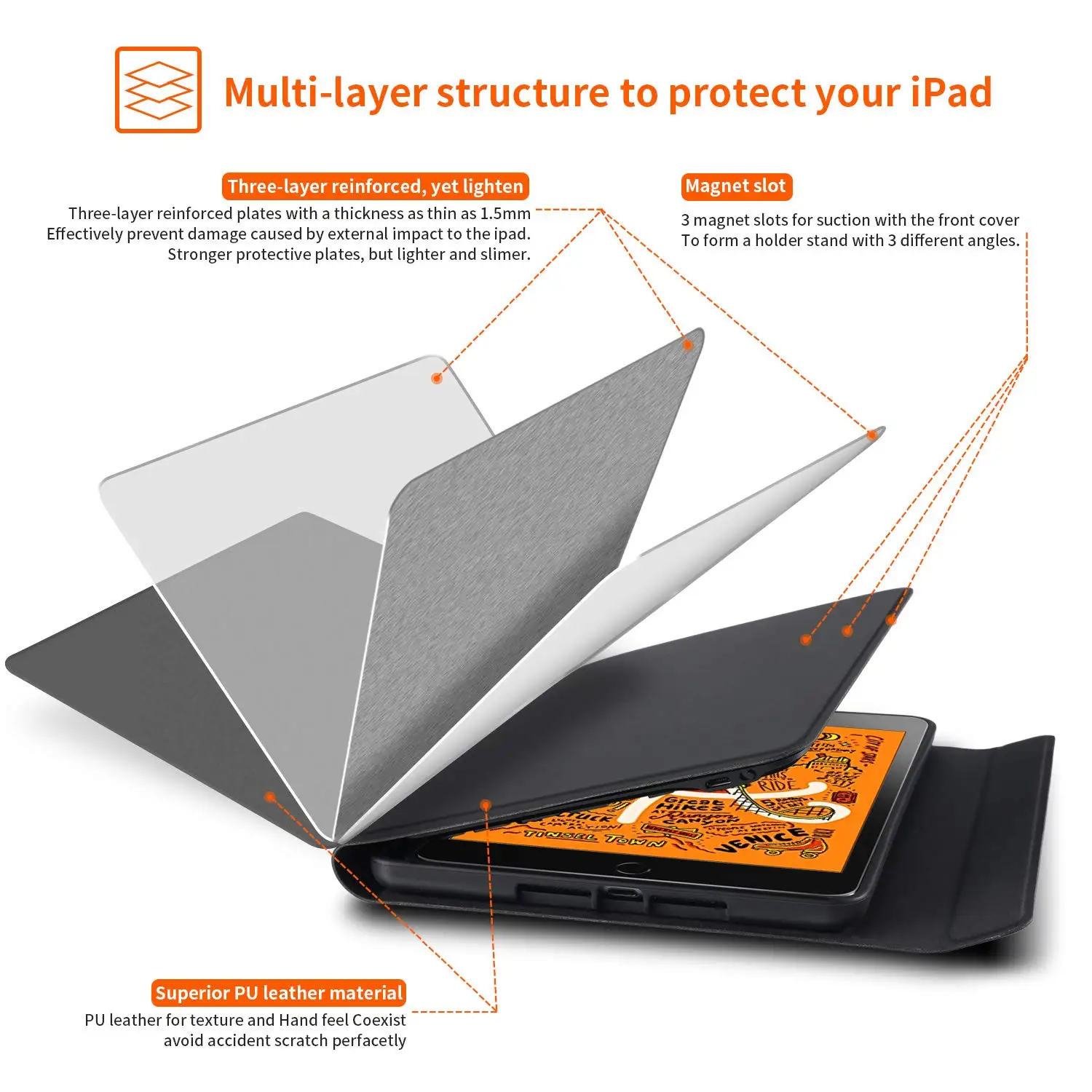 Для iPad Mini 5 7,9 2019 чехол для клавиатуры W Pencil holder Smart Thin light Stand кожаный чехол-книжка для iPad mini 5 чехол-клавиатура