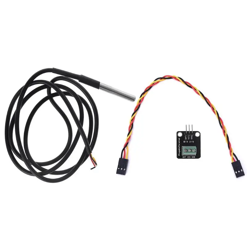 3 V-5,5 V DS18B20 водонепроницаемый датчик температуры модуль датчика DIY KIT Plugable Терминал адаптер с кабелем для Arduino Raspberry Pi