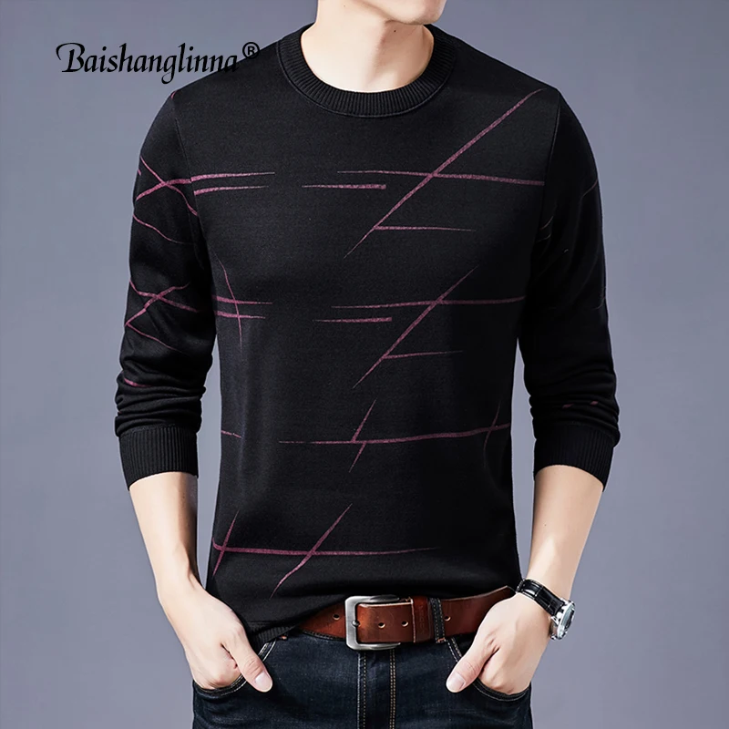 Baishanglinna O-Neck Men Sweater Wool Pullover Men Clothes 2018 Winter Christmas Mnes Sweaters Thick Warm Wool Pull Homme 18209 Baishanglinna O-Neck Men Sweater Wool Pullover Men Clothes 2018 Winter Christmas Mnes Sweaters Thick Warm Wool Pull Homme 18209