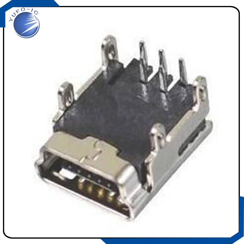 10 шт./лот Mini USB 90-градусный игольчатый держатель (mini-USB) разъем 5PF | Обустройство