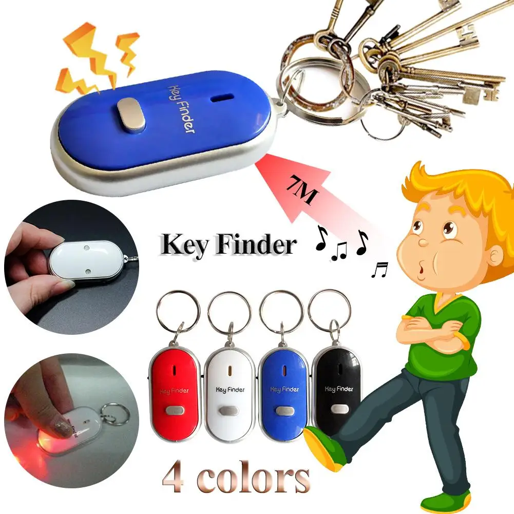 Details about   Anti-Lost Key Finder Locator Key chain Whistle Beep Control Sound X4I6 