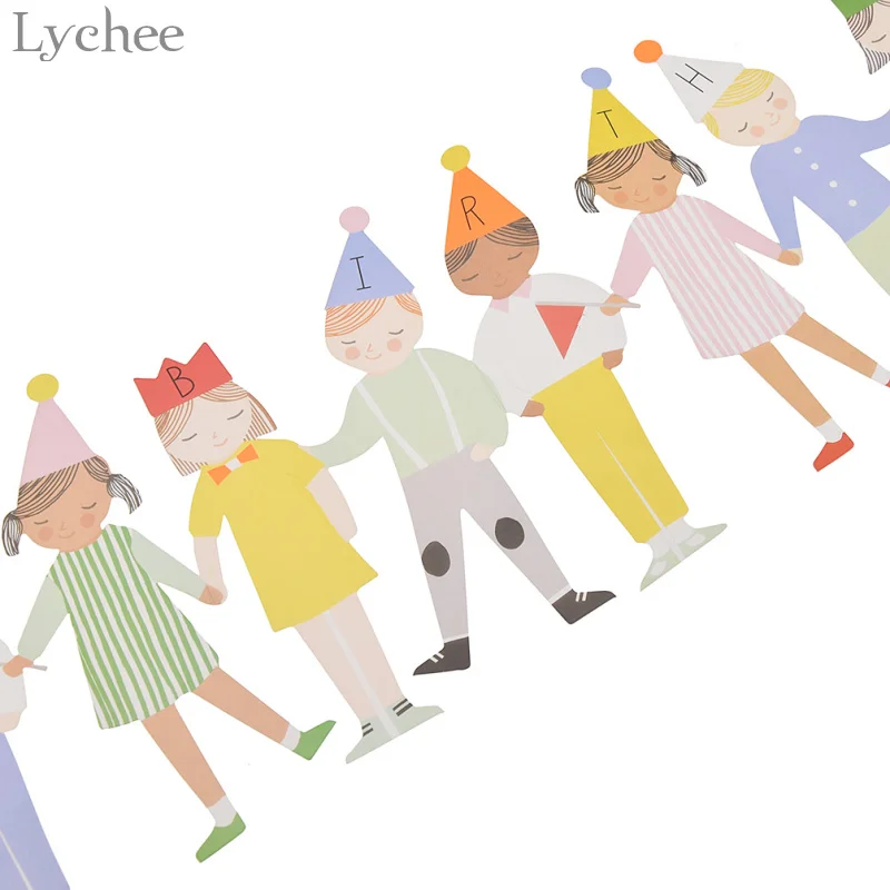  Lychee Life Hand By Hand 3D Happy Birthday Greeting Card Kids Party Gift Invitation Card Party Supp - 32977425415