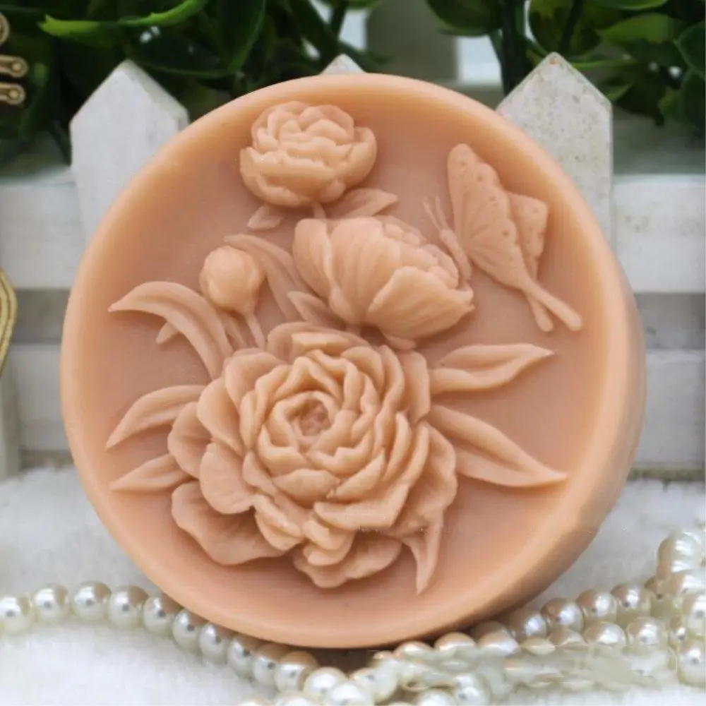 

Grainrain Silicone Soap Bar Mold Flower Handmade DIY Silicone Soap Candle Resin Mould