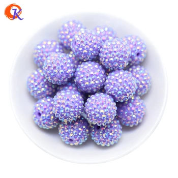

R36 Cordial Design 20MM 100Pcs/Lot Purple Chunky Resin Rhinestone Beads Chunky Beads For Necklace Making CDWB-516025