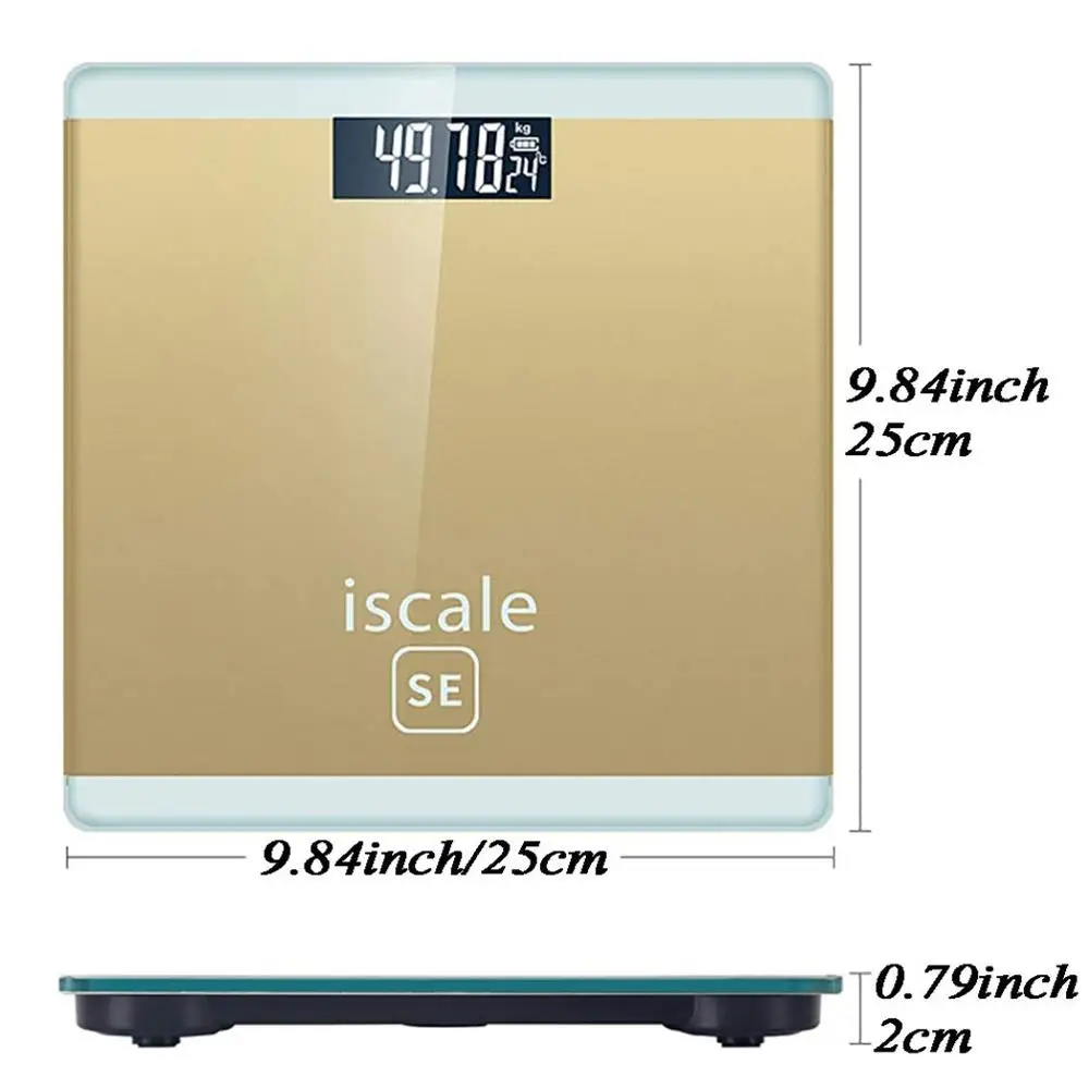 

Floor Body Scale Glass Smart Electronic Scales USB Charging LCD Display Body Weighing Digital Weight Scale
