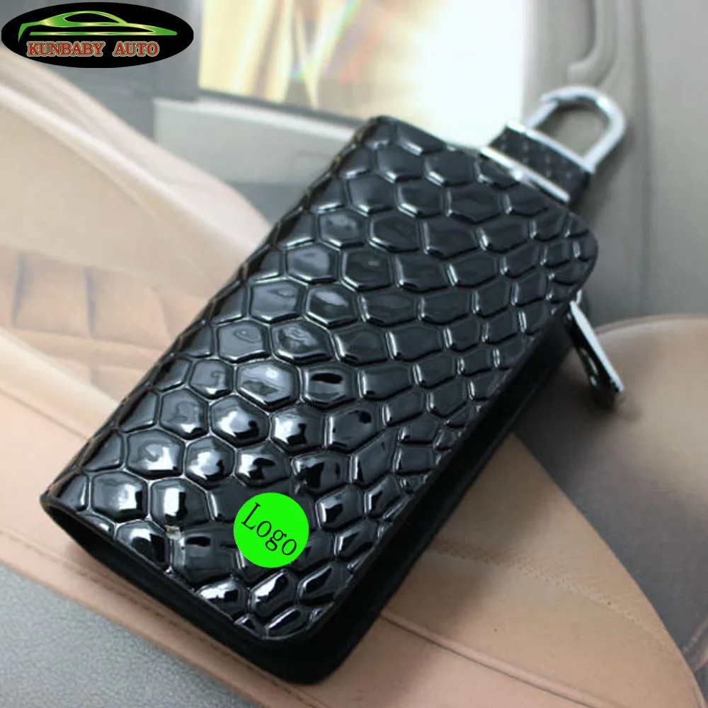 

KUNBABY 10pcs/lot Snakeskin Leather Car Key Case Cover Key Holder Key Wallet for BMW Audi Subaru Skoda Toyota Bezn MG Lexus