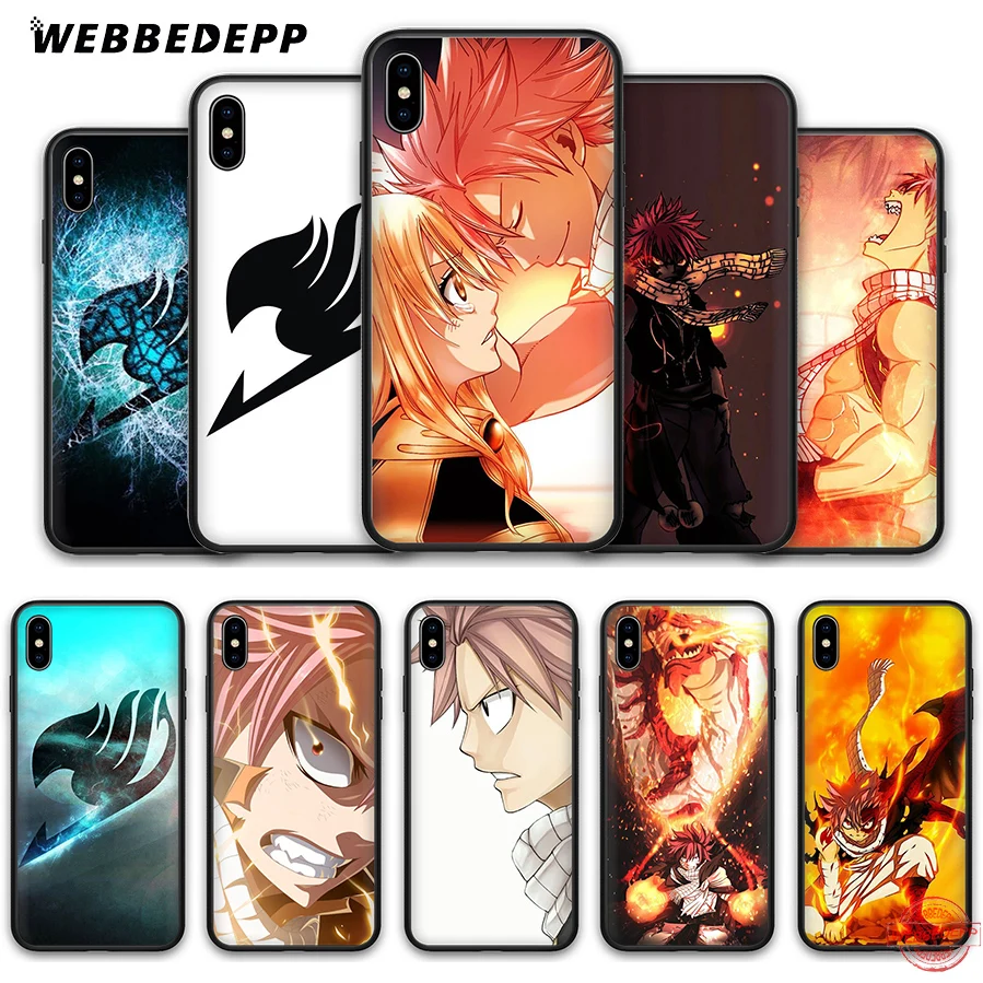 WEBBEDEPP Anime Manga Fairy Tail logo Soft Silicone Case for iPhone 8 7 6S 6 Plus 11 Pro XS Max XR X 5 5S SE Back Shell | Мобильные