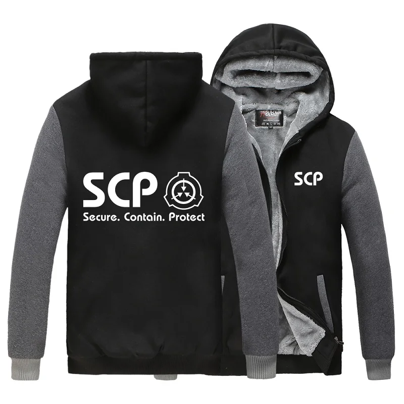 HOLRAN аниме SCP основа с капюшоном толстовка кардиган пальто специальные процедуры удержания SCP Толстая флисовая куртка с капюшоном пальто