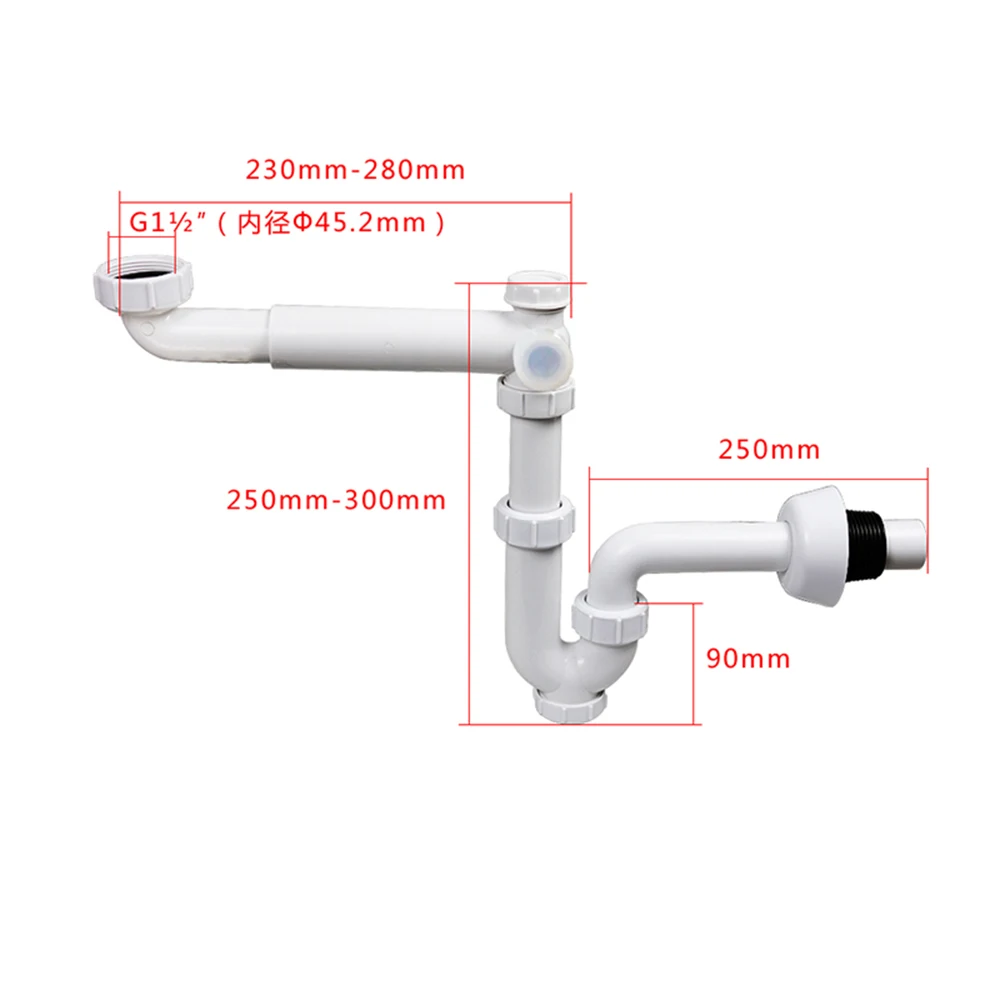 Talea G1 1/2 &quotраковина бассейна дудочки комплект белый трубы в стену один для ванной