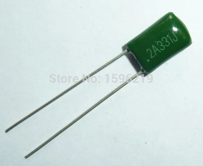 

10pcs Mylar Film Capacitor 100V 2A331J 330pF 0.33nF 2A331 5% Polyester Film capacitor