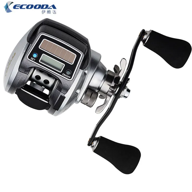 

free shipping Ecooda Digital Reel Baitcasting Reel EMA500R/EMA500L 6kgs Drag Power 6.2:1 overhead reel