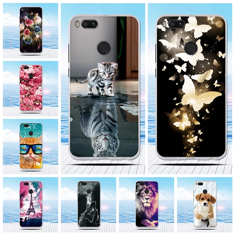 Силиконовый чехол для Xiaomi Mi5X Mi 5X мягкий ТПУ с рисунком защитный A1 | Мобильные