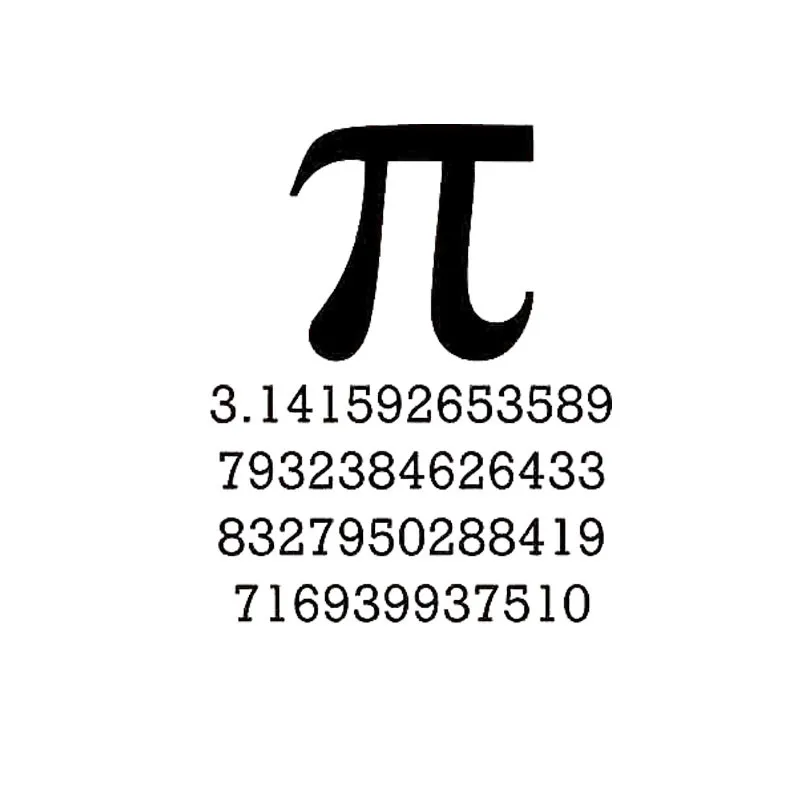 

Pi Symbol Wall Decal Science School Mathematics Decor Vinyl Sticker Poster Creative Bedroom Decoration Self Adhesive Decals