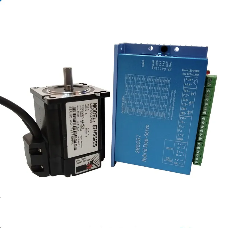 

57 closed loop high speed stepper motor, torque 1.2N.m digital servo driver 2HSS57 control panel.