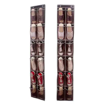 

Hanging Storage Bag Behind The Door 12 Compartments Non-woven Cloth mesh Shoes Arrangement Cosmetics Books Storage Bag