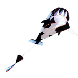 Высокое качество 3D кайт огромный Безрамное мягкий большой кит воздушный змей спортивные пляжный змей легко летать Спорт на открытом