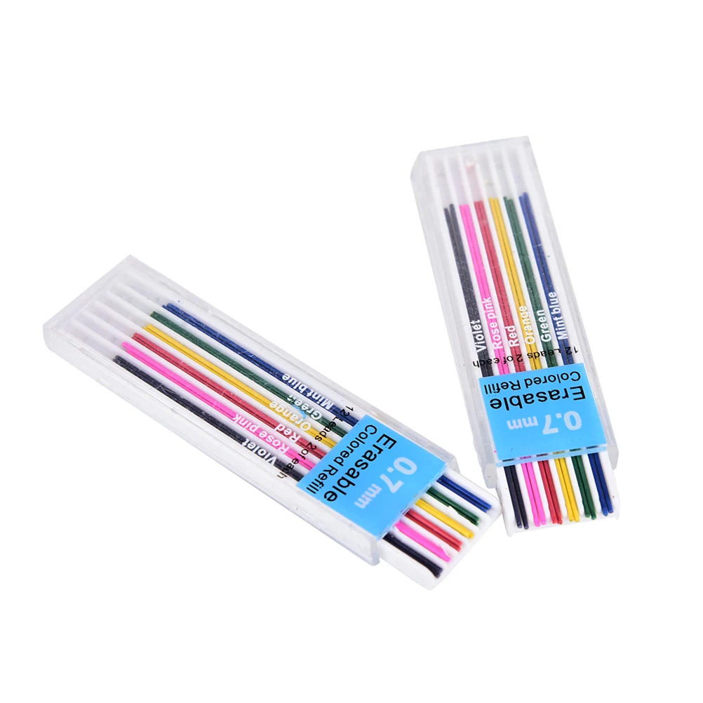 Buy 12Pcs 0.7mm Mechanical Pencil color lead Refill