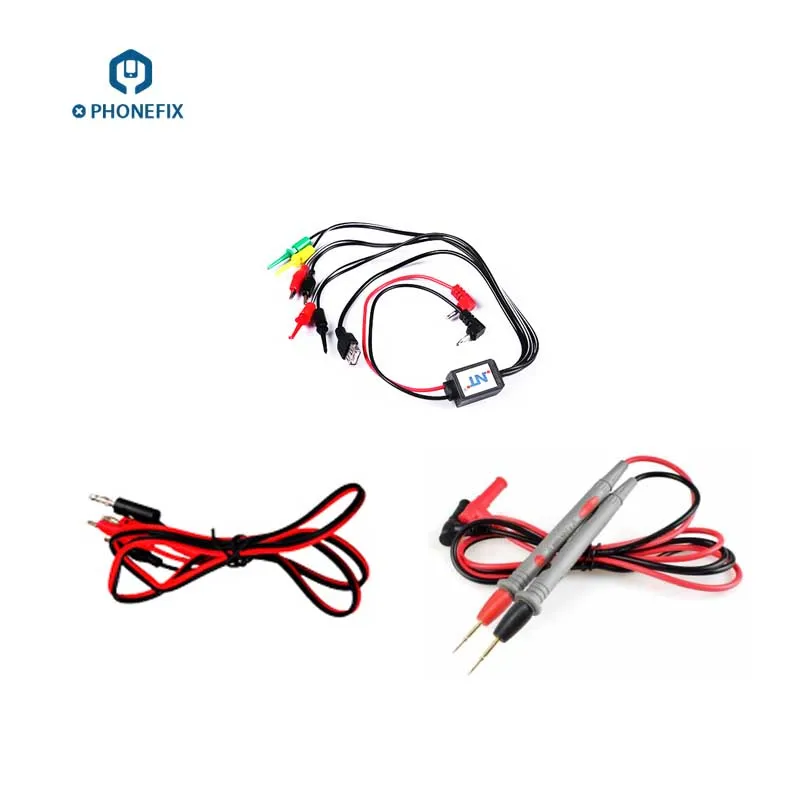 

PHONEFIX 3 Optional Cell Phone Current Test Cable with USB Output Multimeter pen Cable Alligator Clips. Phone Repair Test Leads.