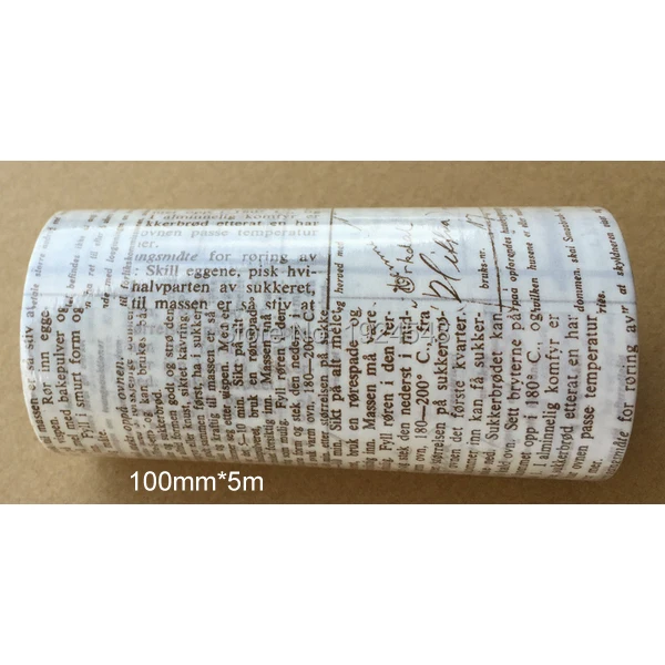 100 мм* 5 м Высокое качество Васи бумажная лента/Винтаж шире Маскировка с изображением газеты Япония лента washi