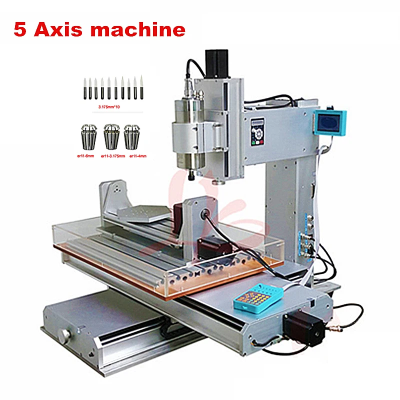 1.5KW spindle CNC milling machine 3040 VFD 5axis column type engraving